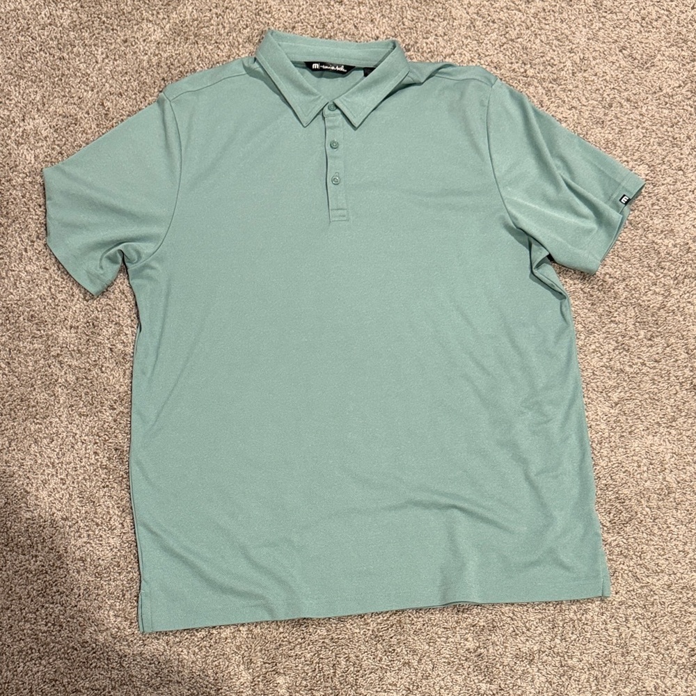 Travis Matthew Men's Mint Green Polo Shirt
